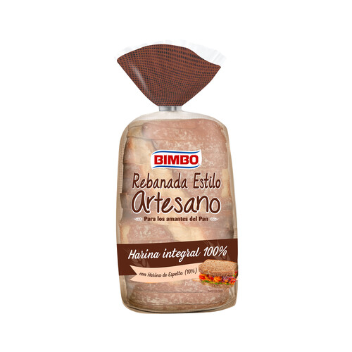 Alcampo BIMBO Pan de molde artesano integral trigo espelta con miel 550 g