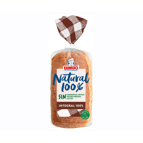 Alcampo BIMBO Pan de molde integral con corteza natural 100 % 360 g