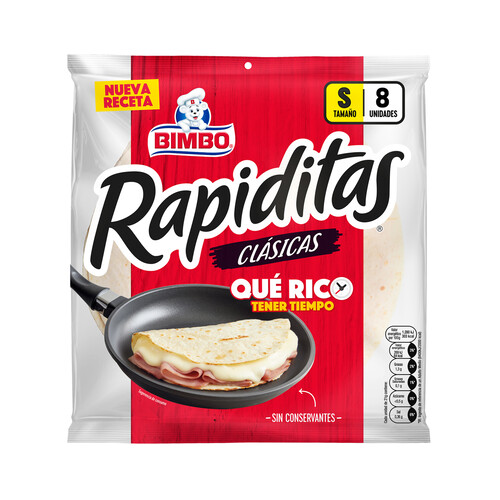 Alcampo BIMBO Rapiditas Mini tortillas clásicas 8 uds. 168 g