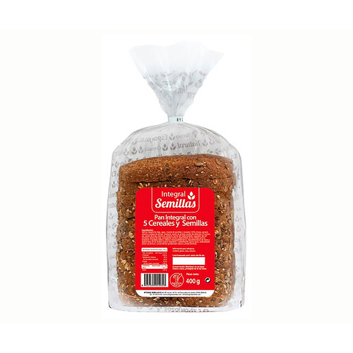 Alcampo BIOGRAN Pan integral con 5 cereales y semillas 400 g
