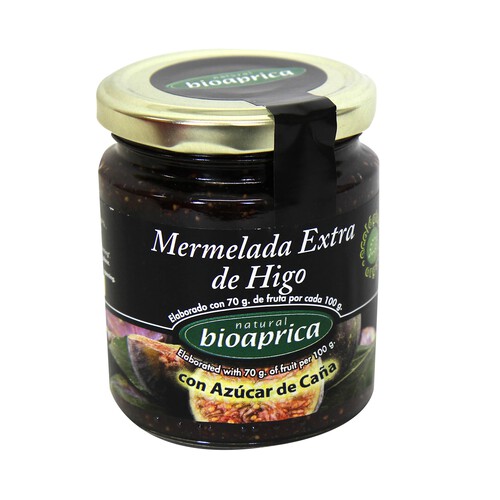 Alcampo BIOJAM ABEROS Mermelada de higo con azúcar de caña ecológica BIOAPRICA 275 gr