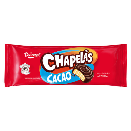Alcampo Bizcocho cubierto de cacao DULCESOL 3 uds. 180 gr