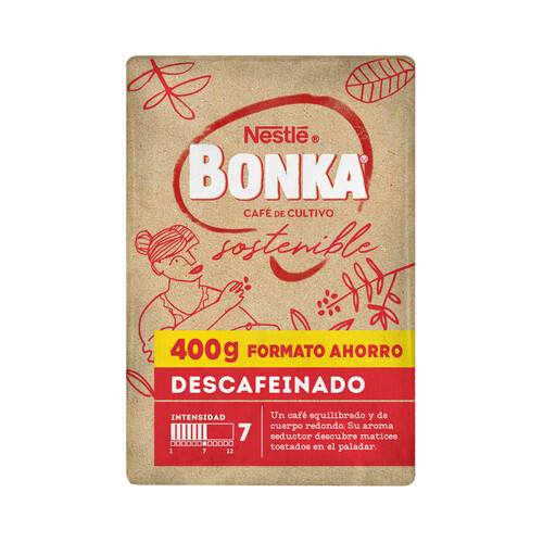 Alcampo BONKA Café molido descafeinado del trópico 400 g