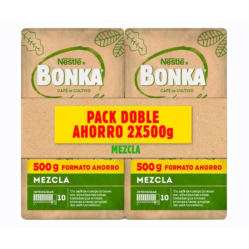Alcampo BONKA Café molido mezcla pack 2 uds. x 500 g