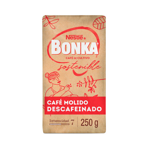 Alcampo BONKA Café molido natural descafeinado 250 g