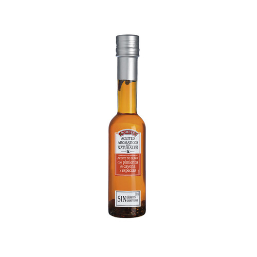 Alcampo BORGES Aceite aromático con pimienta cayena y especias botella 200 ml