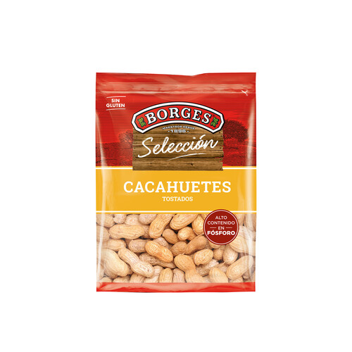 Alcampo BORGES Cacahuetes con cáscara y tostados BORGES SELECCIÓN 350 g