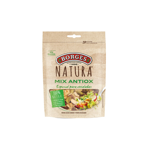 Alcampo BORGES Cocktail de frutos secos crudos y desecados Mix Antiox BORGES NATURA 130 g
