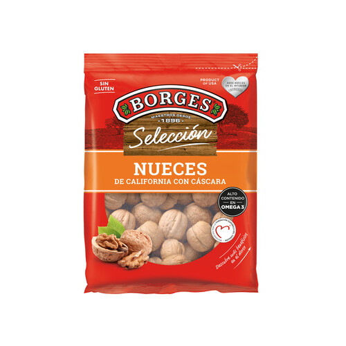 Alcampo BORGES Nueces de California con cáscara BORGES SELECCIÓN 500 g