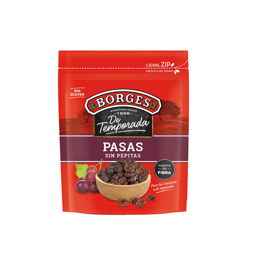 Alcampo BORGES Pasas sin pepitas BORGES DE TEMPORADA 250 g