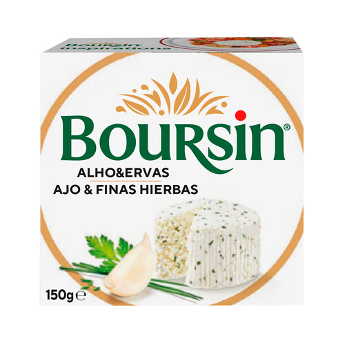 Alcampo BOURSIN Queso fresco con ajo y finas hierbas 150 g