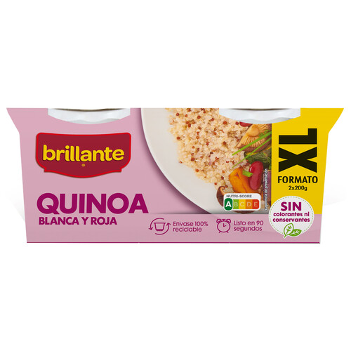 Alcampo BRILLANTE Quinoa blanca y roja formato XL 400 g