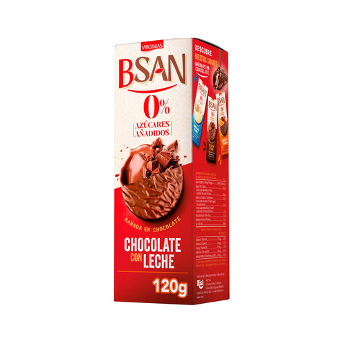 Alcampo BSAN Galletas de chocolate con leche sin azúcar añadido 120 g