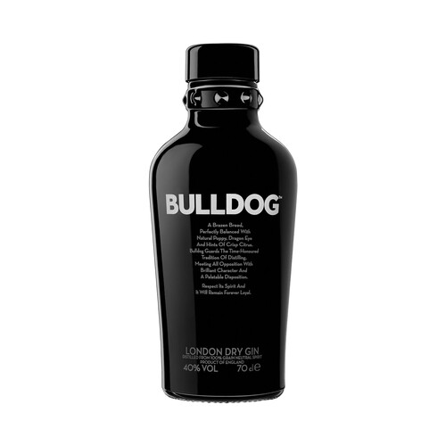 Alcampo BULLDOG Ginebra inglesa tipo London dry gin botella 70 cl