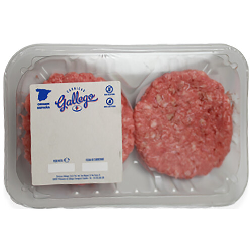 Alcampo Burger meat mixta (cerdo - vacuno) GALLEGO 2 x 100 g