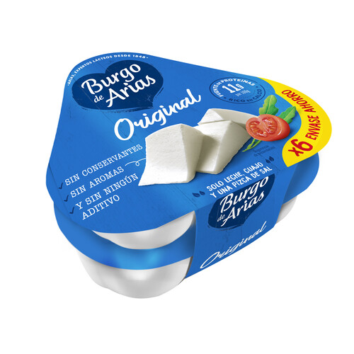 Alcampo BURGO DE ARIAS Minitarrinas de queso fresco 6 x 75g
