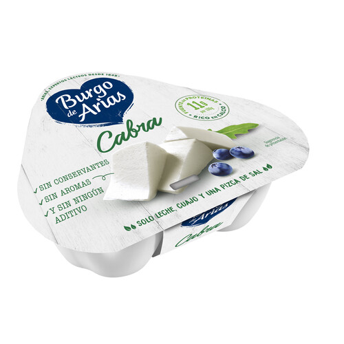 Alcampo BURGO DE ARIAS Queso de cabra mini BURGO DE ARIAS 3 x 70 g