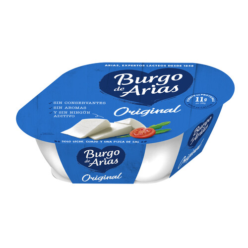 Alcampo BURGO DE ARIAS Queso fresco BURGO DE ARIAS tarrina de 72 g. pack de 4 uds
