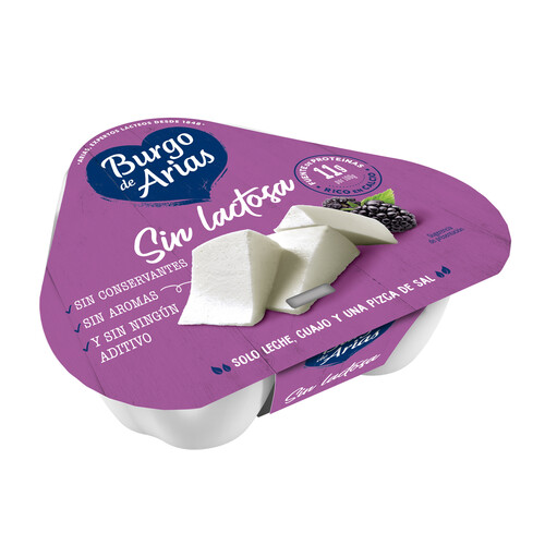 Alcampo BURGO DE ARIAS Queso fresco sin lactosa BURGO DE ARIAS 3x72g