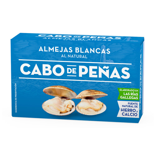 Alcampo CABO DE PEÑAS Almeja blanca al natural 63 g