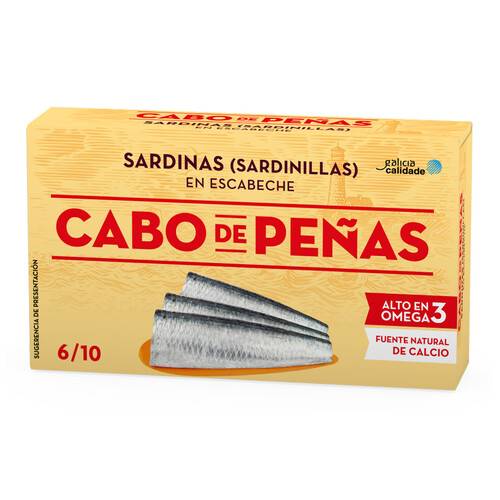 Alcampo CABO DE PEÑAS Sardinillas en escabeche lata de 60 g