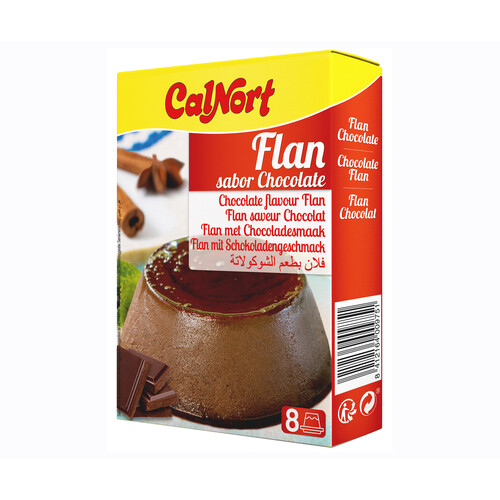Alcampo CALNORT Preparado en polvo para flan con sabor a chocolate 2 X 65 g
