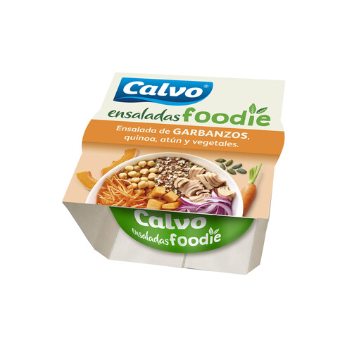 Alcampo CALVO Ensalada de garbanzo quinoa atún y vegetales CALVO FOODIE 190 g
