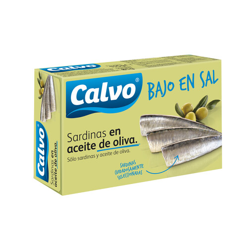Alcampo CALVO Sardinas en aceite de oliva bajo en sal 84 g