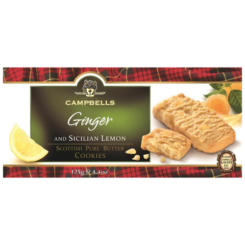 Alcampo CAMBELL`S Galleta de mantequilla ginger limón caja 125 g