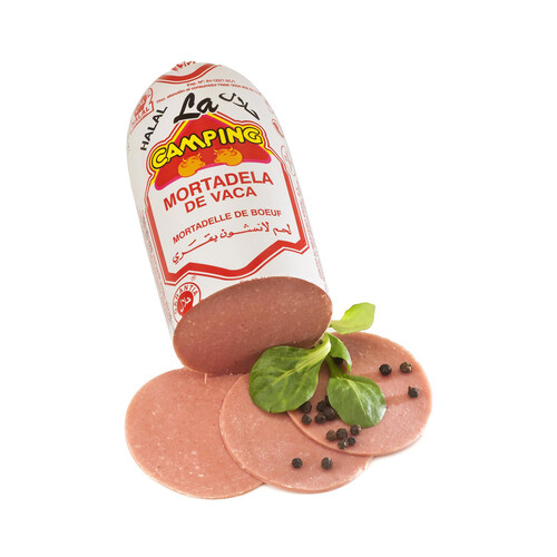Alcampo CAMPING Mortadela de vacuno con certificación Halal 550 g