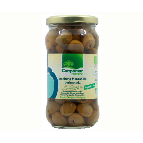 Alcampo CAMPOMAR NATURE Aceituna ecológica Manzanilla S/ Hueso CAMPOMAR NATURE 170 g