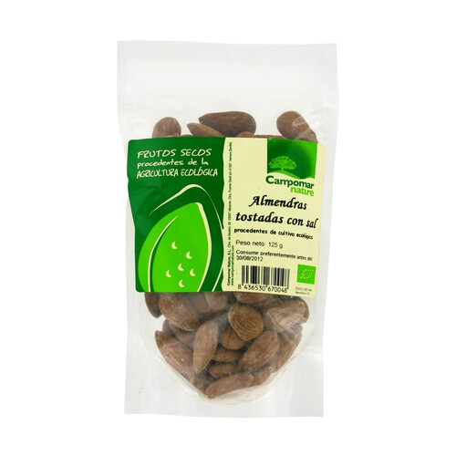 Alcampo CAMPOMAR NATURE Almendras Tostadas con sal ecológicas 125 g