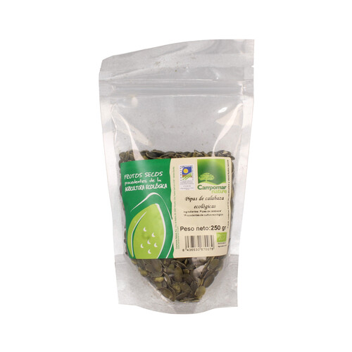 Alcampo CAMPOMAR NATURE Pipas de calabaza ecológicas 250 g