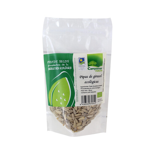 Alcampo CAMPOMAR NATURE Pipas de Girasol ecológicas 125 g
