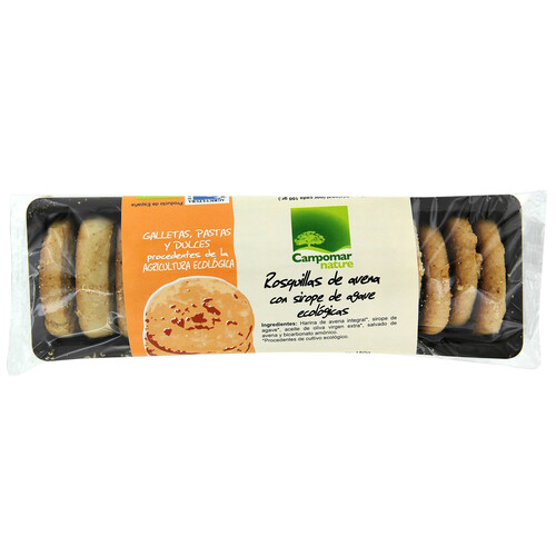 Alcampo CAMPOMAR NATURE Rosquillas de avena con sirope de agave rcológicas CAMPOMAR Nature 150 g