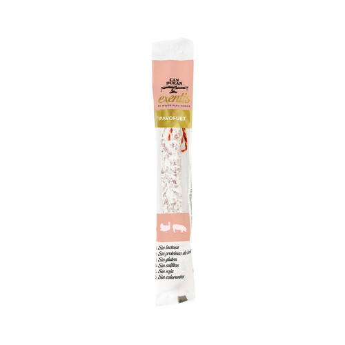 Alcampo CAN DURAN Fuet de pavo elaborado sin lactosa ni gluten ni soja CAN DURAN Exentis 150 g