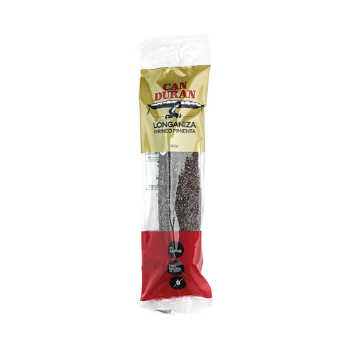 Alcampo CAN DURAN Longaniza del Pirineo a la pimienta embuchada en tripa natural de cerdo CAN DURAN 300 g