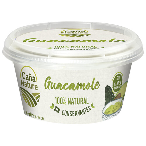 Alcampo CAÑA NATURE Guacamole tradicional 100% natural sin conservantes ni gluten CAÑA NATURE 200 g