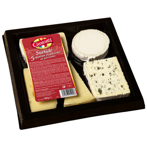 Alcampo CANTOREL Tabla surtida de 5 quesos franceses CANTOREL 400 g