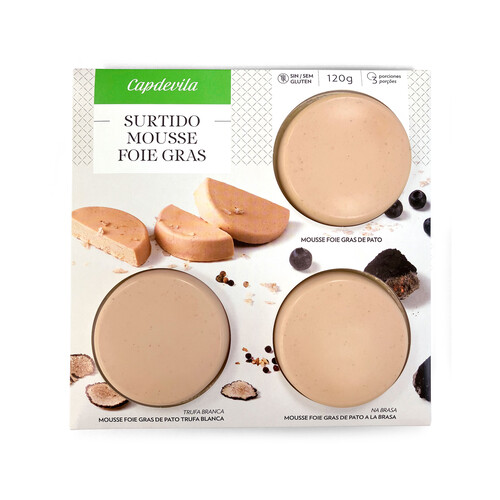 Alcampo CAPDEILLA Surtido de mousse de foie gras de pato Extreme 3 x 90 g