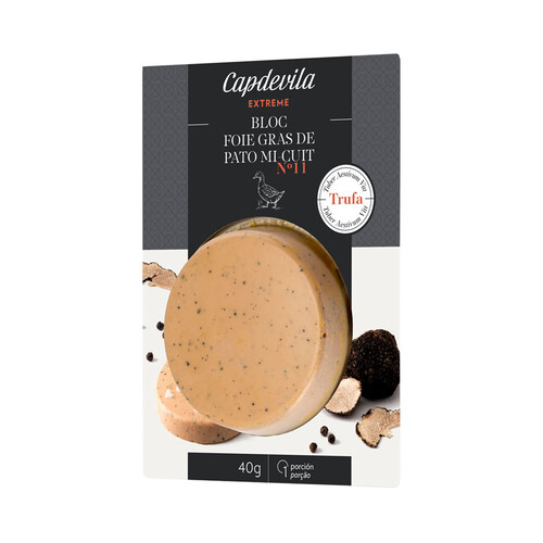 Alcampo CAPDEVILLA Bloc de foie gras de pato mi-cuit con un toque de trufa CAPDEVILLA Extreme 40 g