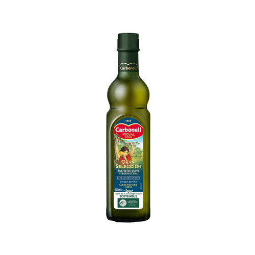 Alcampo CARBONELL Gran Selección Aceite de oliva virgen extra Picual botella de cristal de 750 ml