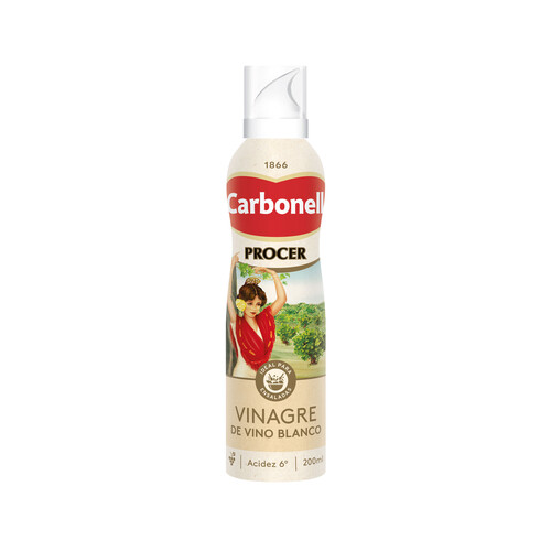 Alcampo CARBONELL Procer Vinagre de vino blanco en spray 200 ml
