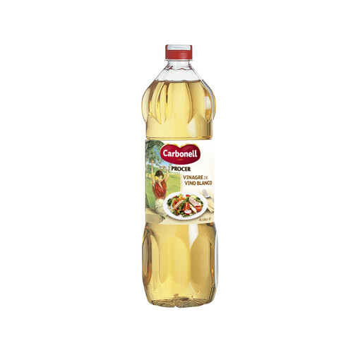 Alcampo CARBONELL Vinagre de vino blanco botella de 1 l