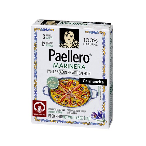 Alcampo CARMENCITA Sazonador para paella a la marinera CARMENCITA caja de 12 g
