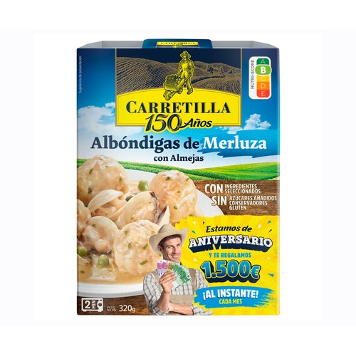 Alcampo CARRETILLA Albóndigas de merluza con almejas 320 g