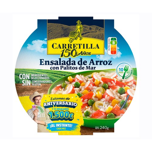 Alcampo CARRETILLA Ensalada de arroz con palitos de mar 240 g