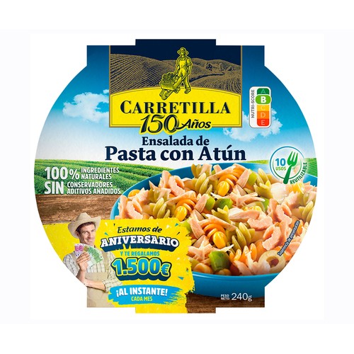 Alcampo CARRETILLA Ensalada de pasta con atún 240 g