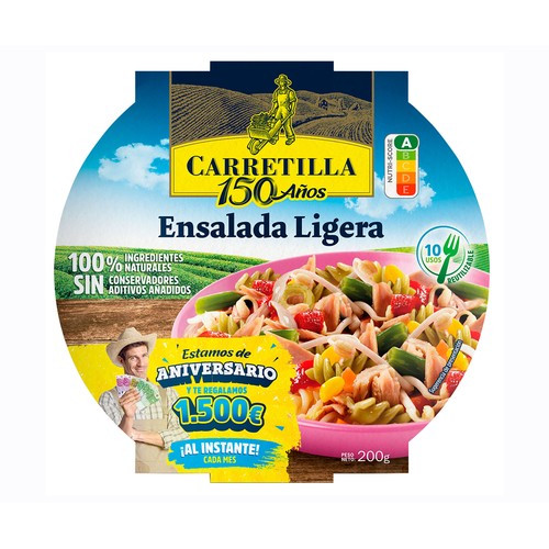 Alcampo CARRETILLA Ensalada de pasta ligera con soja 200 g