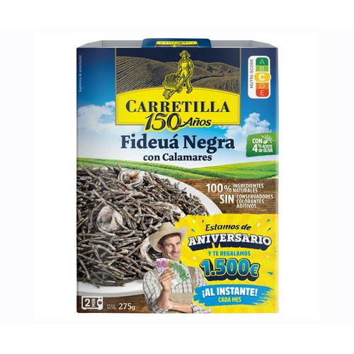 Alcampo CARRETILLA Fideuá negro con calamares 275 g